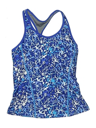 Pre-owned Nike Swimsuit Top Blue Swimwear