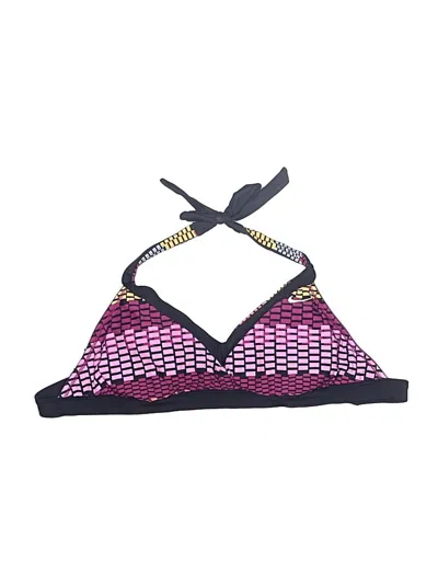 Pre-owned Nike Swimsuit Top Purple Print Pattern Swimwear