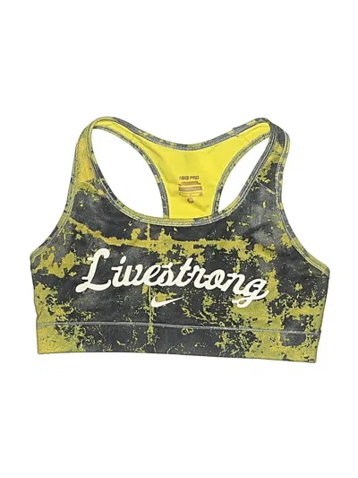 Pre-owned Nike Swimsuit Top Yellow Swimwear
