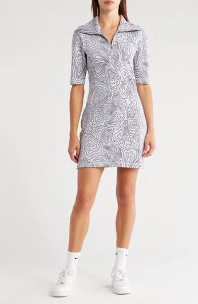 Nike Swirl Jacquard Knit Minidress In Gray