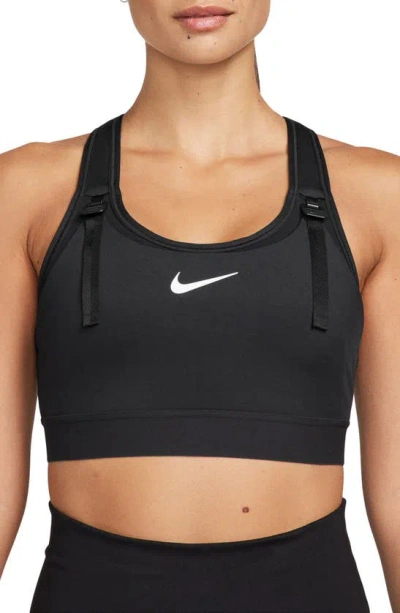 Nike Women's (m) Swoosh Nursing And Wearable Pump-compatible Sports Bra (maternity) In Black