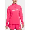 Nike Swish Half-zip Jacket In Aster Pink/glacier Blue