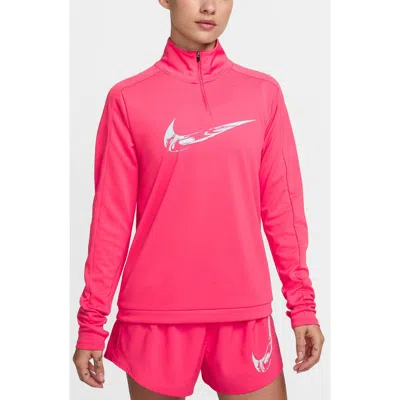 Nike Swish Half-zip Jacket In Aster Pink/glacier Blue