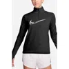 Nike Swish Half-zip Jacket In Black/white