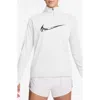 Nike Swish Half-zip Jacket In White/black