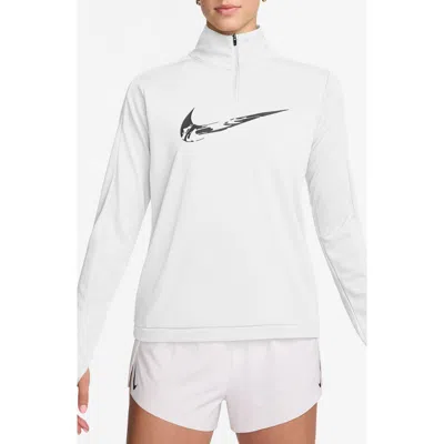 Nike Swish Half-zip Jacket In White/black