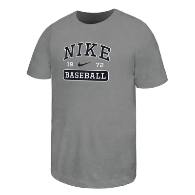 Nike Swoosh Big Kids' Baseball T-shirt In Gray