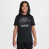 Nike Swoosh Big Kids' Cheer T-shirt In Black