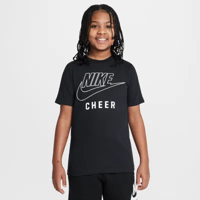 Nike Swoosh Big Kids' Cheer T-shirt In Black