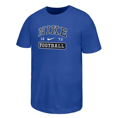 Nike Swoosh Big Kids' Football T-shirt In Blue