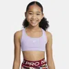Nike Swoosh Big Kids' (girls') Sports Bra In Purple