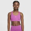 Nike Women's Swoosh Girls' Sports Bra In Purple