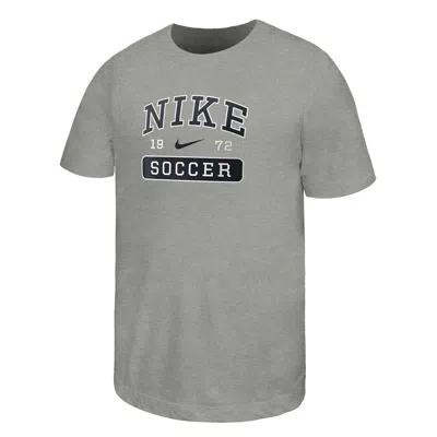 Nike Swoosh Big Kids' Soccer T-shirt In Gray