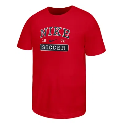 Nike Swoosh Big Kids' Soccer T-shirt In Red