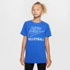 Nike Swoosh Big Kids' Volleyball T-shirt In Blue