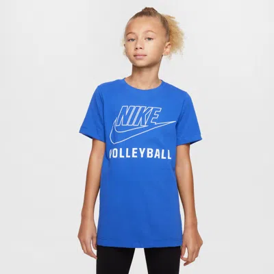Nike Swoosh Big Kids' Volleyball T-shirt In Blue