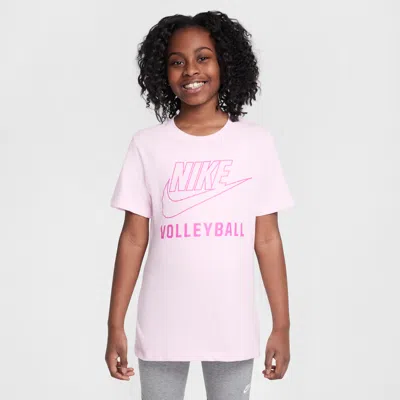 Nike Swoosh Big Kids' Volleyball T-shirt In Pink