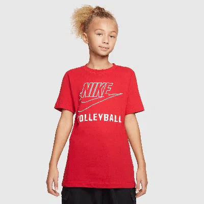 Nike Swoosh Big Kids' Volleyball T-shirt In Red