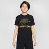Nike Swoosh Big Kids' Wrestling T-shirt In Black