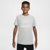 Nike Swoosh Big Kids' Wrestling T-shirt In Grey