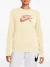 Nike Swoosh "coconut Milk/amber Brown/white" Sweatshirt In Nude