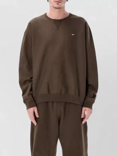Nike Swoosh Crewneck Heavyweight Fleece Sweater In Multi