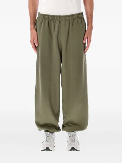 Nike Solo Swoosh Cotton Blend Jogging Pants In Green