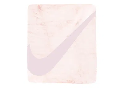Pre-owned Nike Swoosh Faux Fur Blanket In Light Soft Pink/pink Foam