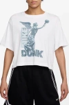 Nike Women's Cotton Short-sleeve Cropped Basketball T-shirt In White
