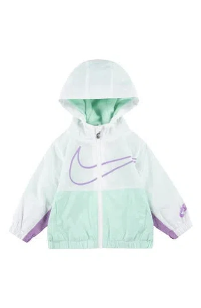 Nike Babies'  Swoosh Full Zip Hoodie In White