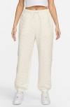 Nike Swoosh Jacquard Phoenix Fleece Joggers In White