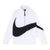 Nike Swoosh Large Logo Woven Windproof Stand Collar Casual Sports Jacket Asia Edition White