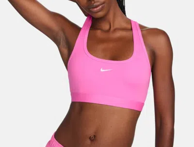 Nike Swoosh Light-support Non-padded Sports Bra In Playful Pink