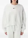 Nike Swoosh-logo Crew-neck Sweatshirt In White