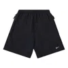 Nike Swoosh Logo Embroidered Solid Color Loose Shorts Black