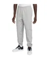 Nike Solo Swoosh Tapered Logo-embroidered Cotton-blend Jersey Sweatpants In Gray