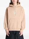 Nike Swoosh-logo Fleece Hoodie In Brown