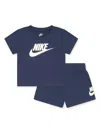 Nike Swoosh Logo-print Tracksuit Set In Blue