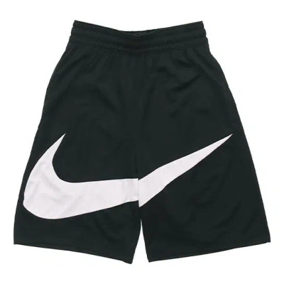 Nike Swoosh Logo Printing Basketball Athleisure Casual Sports Shorts Black