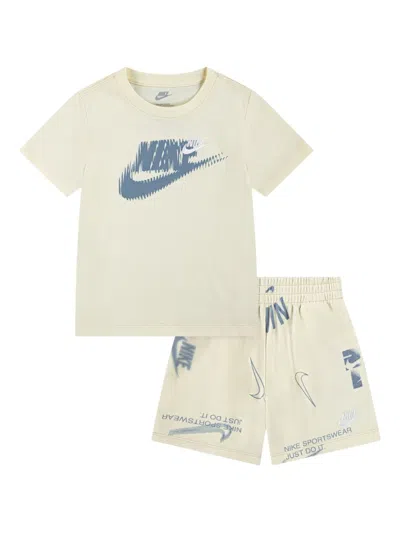 Nike Kids' Swoosh Logo Shorts Set In Neutral