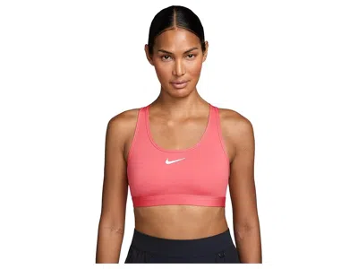 Nike Swoosh Medium Support Bra In Pink