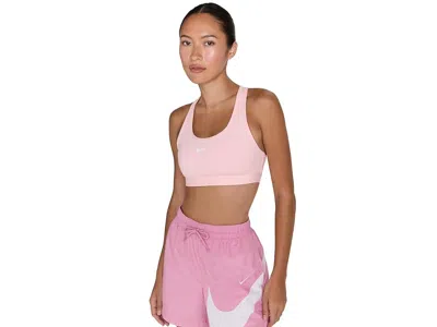 Nike Swoosh Medium Support Bra In Pink