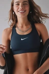 Nike Swoosh Medium Support Sports Bra In Black, Women's At Urban Outfitters