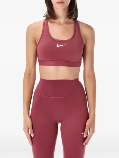 Nike Swoosh Medium-support Padded Sports Bra In Pink