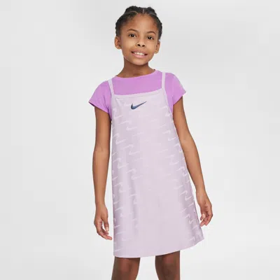 Nike Swoosh Motion Little Kids' 2-piece Set In Purple