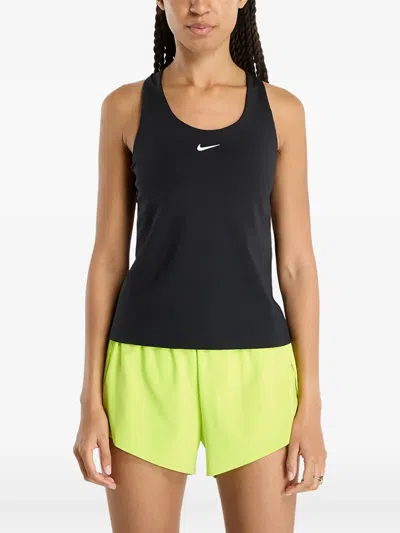 Nike Swoosh Padded Sports Bra In Black