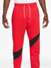 Nike Swoosh Panel Track Pants In Red