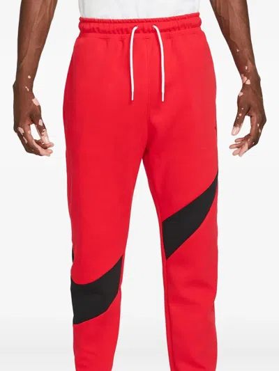 Nike Swoosh Panel Track Pants In Red