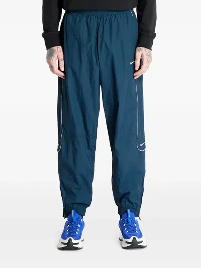 Nike Swoosh-piping Track Pants In Blue