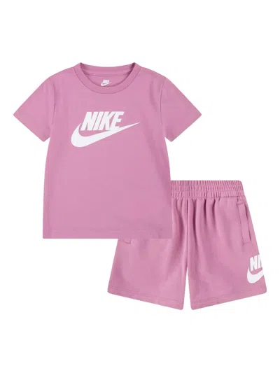 Nike Babies' Swoosh-print Shorts (set Of Two) In Pink